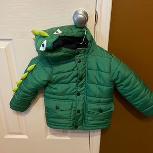 Dinosaur puffy jacket